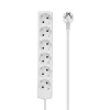 Microconnect GRU0065WA toitepikendus 5 m 6 vahelduvvoolu pesa Valge