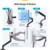 StarTech.com Monitor Desk Mount for up to 49in 32:9 Ultrawide Curved Screens, Mechanical Spring Arm, C-Clamp/Grommet, Tool-Less Adjustment, Max 44lb/20kg