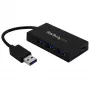 StarTech.com 4 pordiga USB 3.0 jaotur – USB-tüüp-A jaotur 1x USB-C ja 3x USB-A-ga (SuperSpeed 5 Gbps) – USB siini või isetoitega – kaasaskantav USB 3.1/3.2 Gen 1 BC 1.2 laadimisjaotur toiteadapteriga