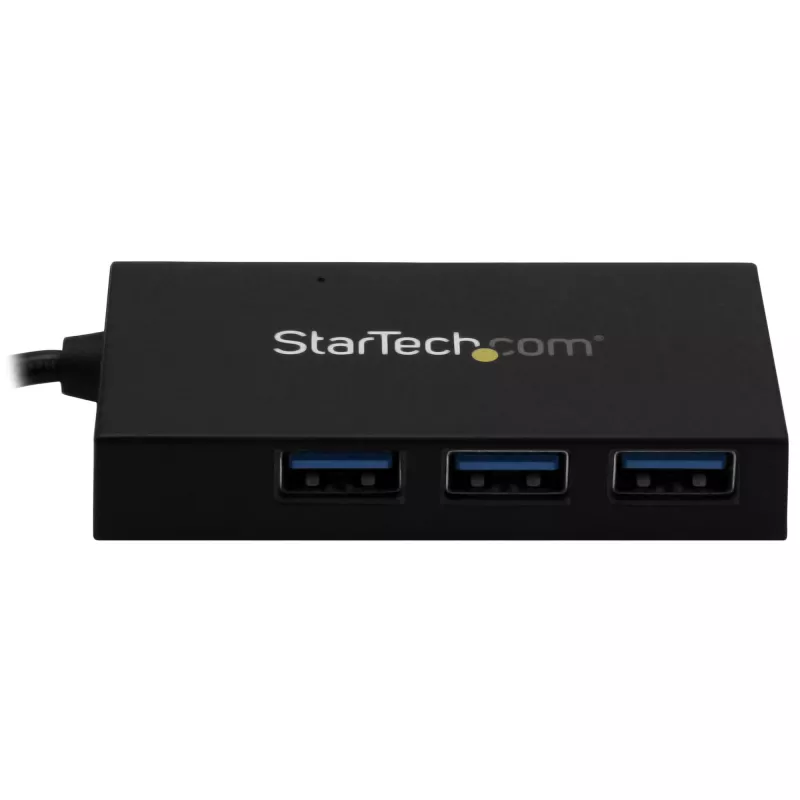 StarTech.com 4 pordiga USB 3.0 jaotur – USB-tüüp-A jaotur 1x USB-C ja 3x USB-A-ga (SuperSpeed 5 Gbps) – USB siini või isetoitega – kaasaskantav USB 3.1/3.2 Gen 1 BC 1.2 laadimisjaotur toiteadapteriga