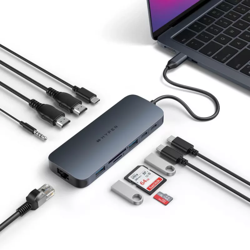 Targus HD4006GL sülearvuti dokk/pordireplikaator USB 3.2 Gen 2 (3.1 Gen 2) USB-C Must