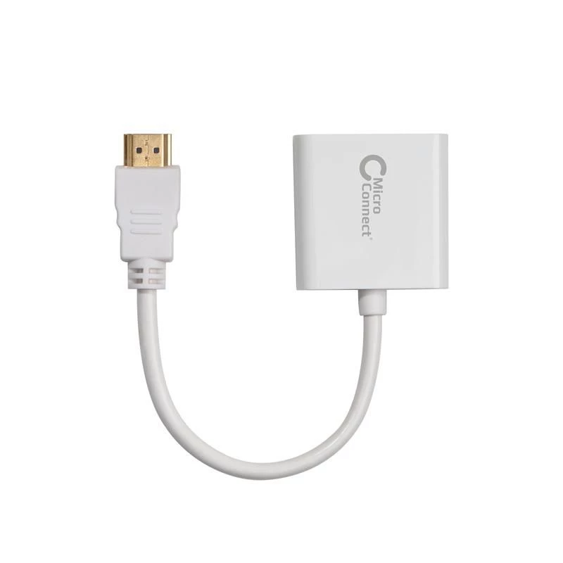 Microconnect HDMVGA1 videokaabli adapter 0,15 m HDMI Type A (Standard) VGA (D-Sub) valge