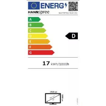 Hannspree HO 275 PTB arvutimonitor 68,6 cm (27 tolli) 1920 x 1080 pikslit Full HD LED puuteekraan Must