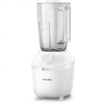 Lauapealne blender Philips HR2041/00 — 450 W, 1,9 l plastnõu, roostevabast terasest labad, valge