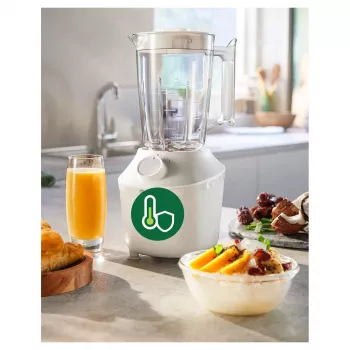 Lauapealne blender Philips HR2041/00 — 450 W, 1,9 l plastnõu, roostevabast terasest labad, valge