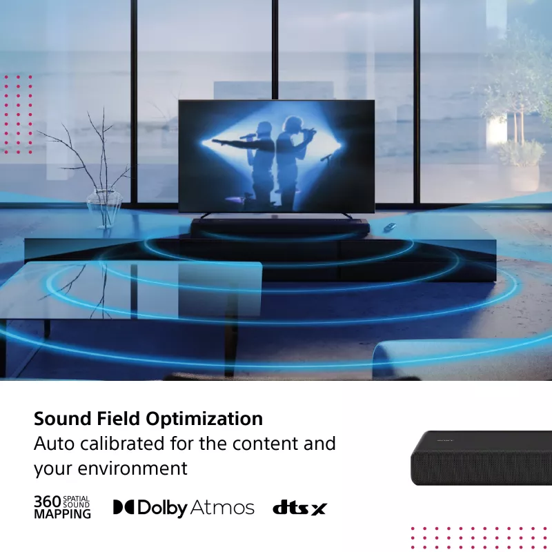 Soundbar Sony HT-A3000 Must 3.1 kanalit 250 W