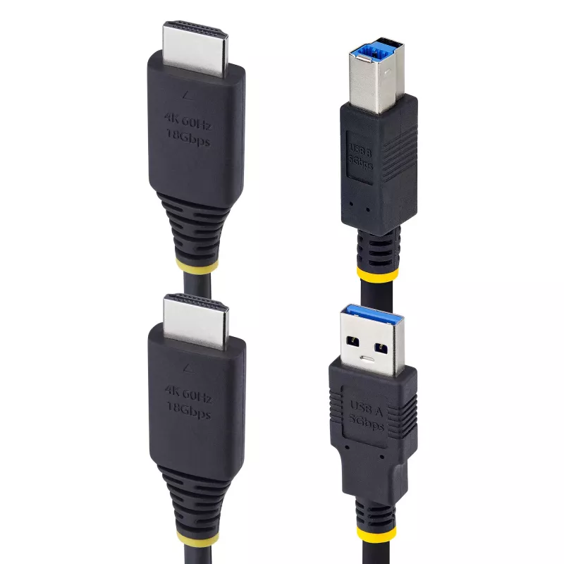 StarTech.com 1,8 m HDMI ja USB 5 Gbps KVM-kaabel, 4K 60 Hz, HDMI 2.0 ja USB kombokaabel KVM-lülititele