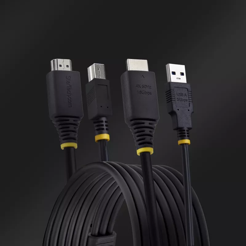 StarTech.com 1,8 m HDMI ja USB 5 Gbps KVM-kaabel, 4K 60 Hz, HDMI 2.0 ja USB kombokaabel KVM-lülititele