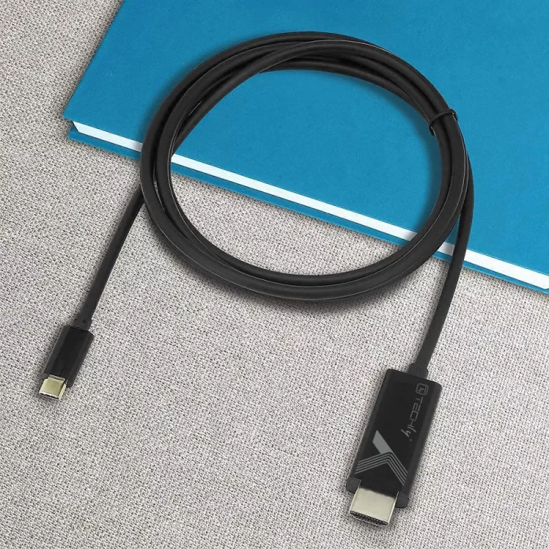 Techly adapterkaabel USB-C isane HDMI 2.0 4K isasele 2 m must