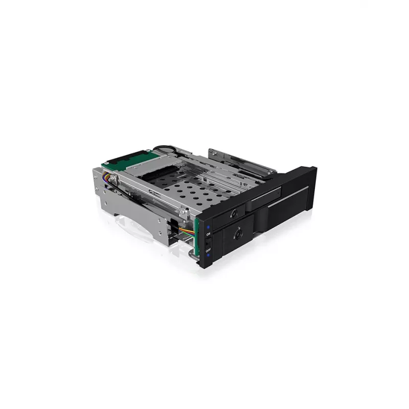 ICY BOX IB-173SSK 2-fach Wechselrahmen für 1x 2,5 und 1x 3,5 SATA/SAS Festplatten