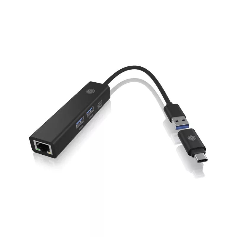 ICY BOX IB-HUB1439-LAN juhtmega USB 3.2 Gen 1 (3.1 Gen 1) Type-A must