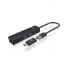 ICY BOX IB-HUB1439-LAN juhtmega USB 3.2 Gen 1 (3.1 Gen 1) Type-A must