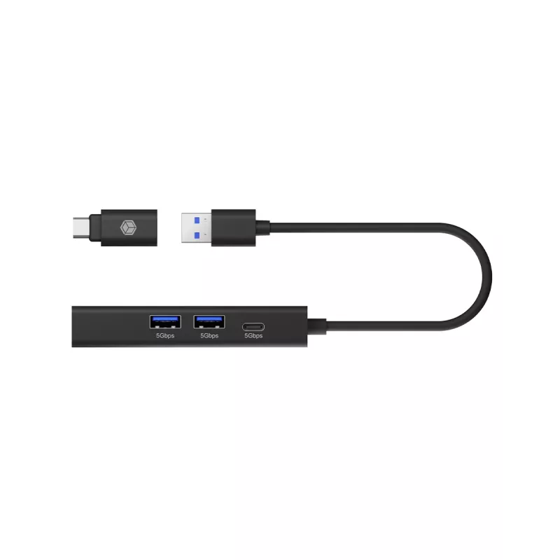 ICY BOX IB-HUB1439-LAN juhtmega USB 3.2 Gen 1 (3.1 Gen 1) Type-A must