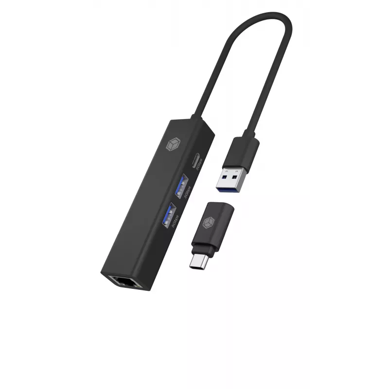 ICY BOX IB-HUB1439-LAN juhtmega USB 3.2 Gen 1 (3.1 Gen 1) Type-A must