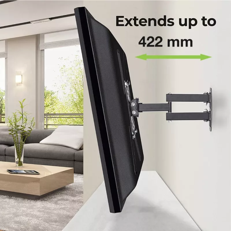 Techly 32–55-tolline universaalne LCD-teleri seinakinnitusklamber, must