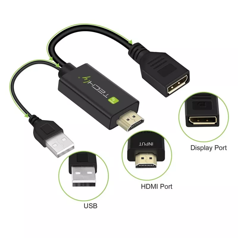 Videosignaali muundur Techly ICOC HDMI-DP12A 4096x2160 120Hz
