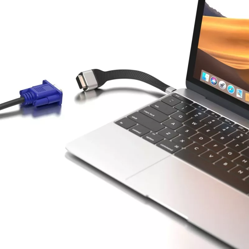 Techly ICOC-USBC-VGA videokaabli adapter 0,12 m USB USB-C VGA (D-Sub)