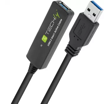 Techly ICUR30100G USB-kaabel USB 3.2 Gen 1 (3.1 Gen 1) 10 m USB A must