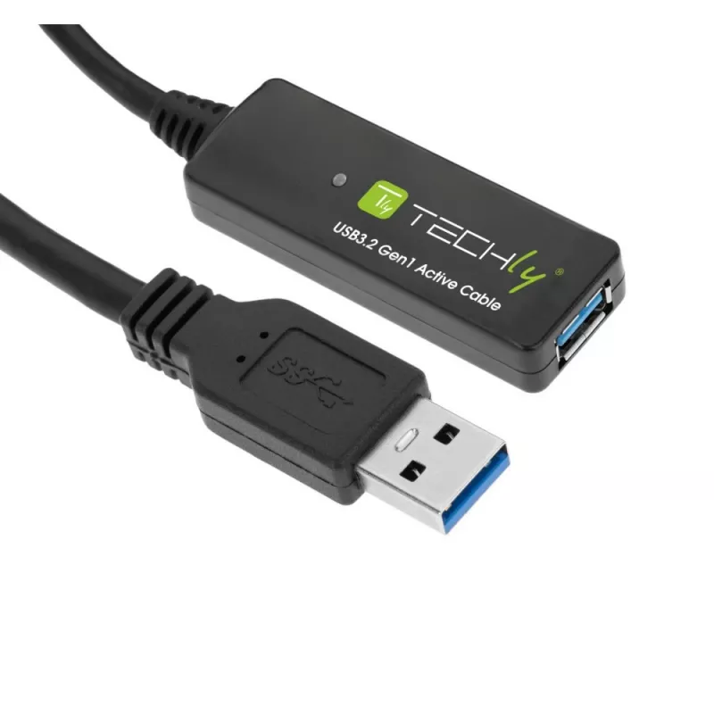 Techly ICUR30100G USB-kaabel USB 3.2 Gen 1 (3.1 Gen 1) 10 m USB A must