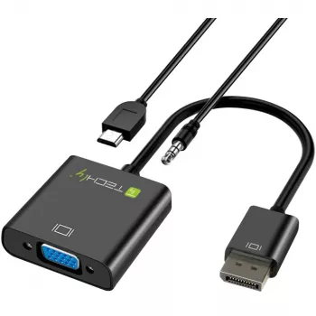 Techly kaabel Adapter Converter HDMI to VGA with Micro USB and Audio IDATA HDMI-VGA2AU