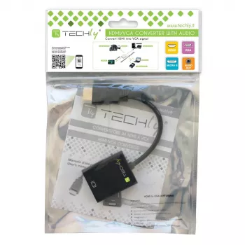 Techly kaabel Adapter Converter HDMI to VGA with Micro USB and Audio IDATA HDMI-VGA2AU