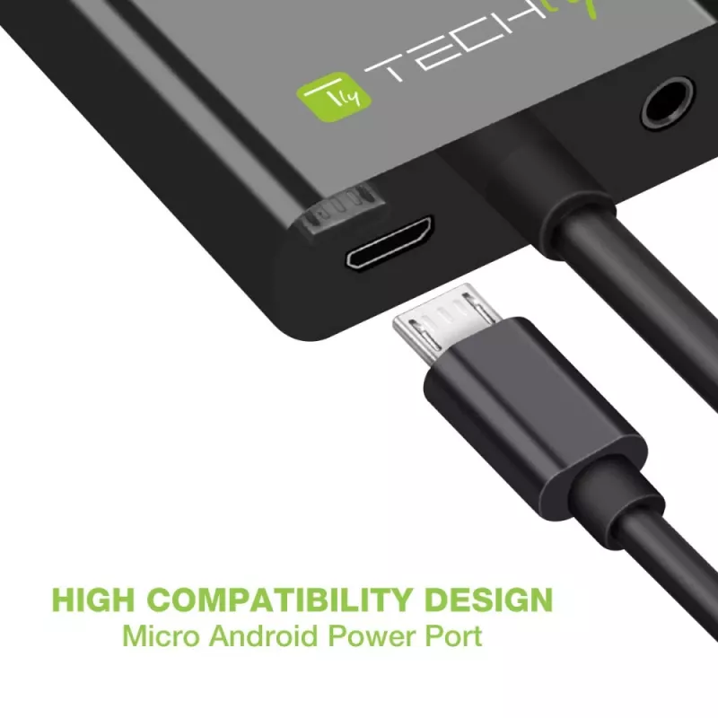 Techly kaabel Adapter Converter HDMI to VGA with Micro USB and Audio IDATA HDMI-VGA2AU