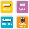 Techly kaabel Adapter Converter HDMI to VGA with Micro USB and Audio IDATA HDMI-VGA2AU