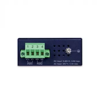 Haldamata Gigabit Ethernet kommutaator PLANET IGS-510TF — 4 x 10/100/1000 Mbps, 10 Gbit/s lülitusvõime, 9–48V DC, seinale kinnitatav