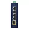 Haldamata Gigabit Ethernet kommutaator PLANET IGS-510TF — 4 x 10/100/1000 Mbps, 10 Gbit/s lülitusvõime, 9–48V DC, seinale kinnitatav