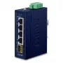 Haldamata Gigabit Ethernet kommutaator PLANET IGS-510TF — 4 x 10/100/1000 Mbps, 10 Gbit/s lülitusvõime, 9–48V DC, seinale kinnitatav
