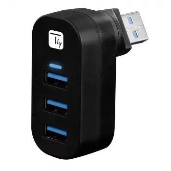 Techly IUSB3-HUB3-ROTB liidese jaotur USB 3.2 Gen 1 (3.1 Gen 1) Type-A 5000 Mbit/s Must