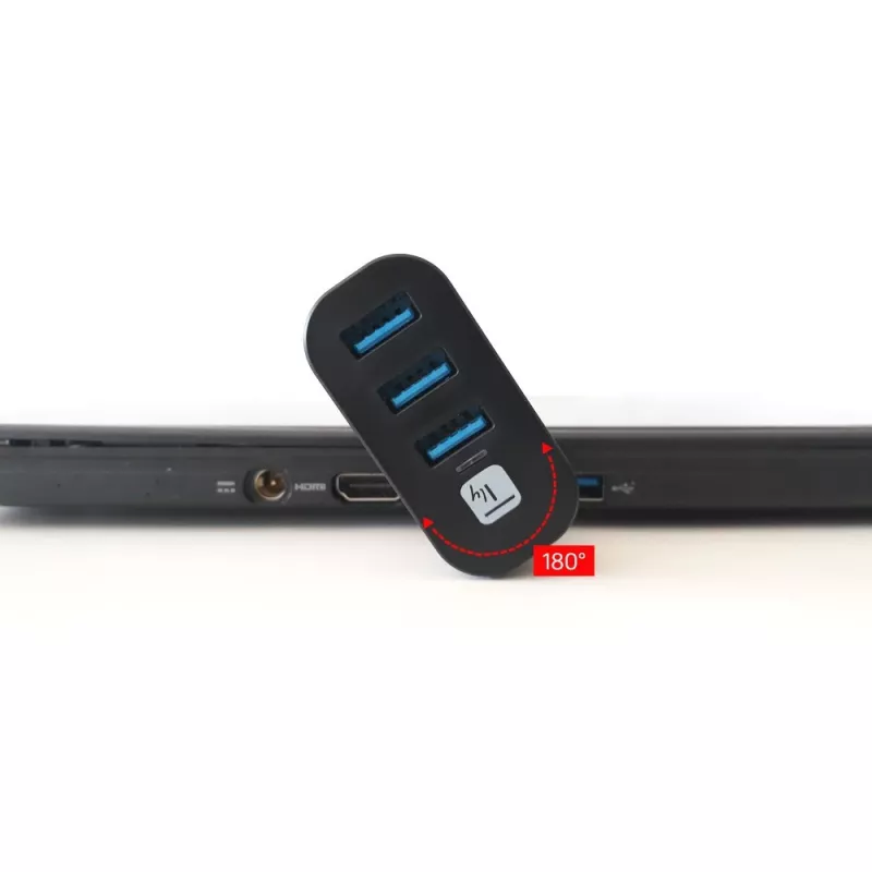 Techly IUSB3-HUB3-ROTB liidese jaotur USB 3.2 Gen 1 (3.1 Gen 1) Type-A 5000 Mbit/s Must
