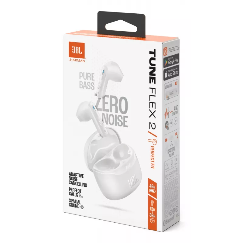 JBL Tune Flex 2 peakomplekt True Wireless Stereo (TWS) kõrvasisene Kõned/muusika Bluetooth Valge
