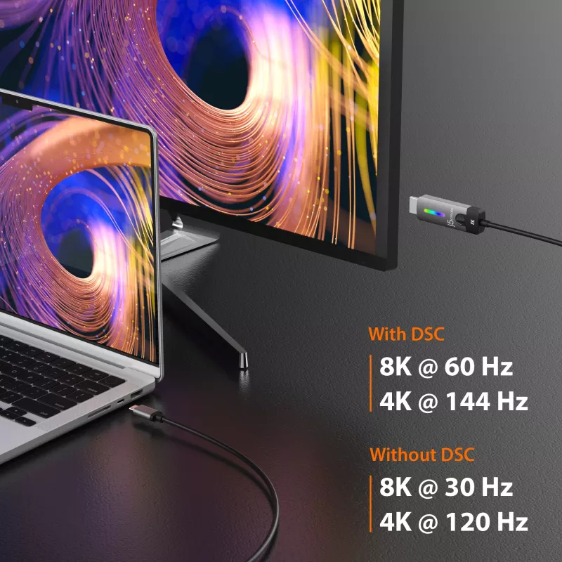 j5create JCC157-N USB-C – HDMI 2.1 8K kaabel 1,79 m