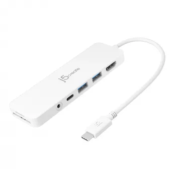 USB-C mitmikadapter j5create JCD373-N 60W toiteedastusega 4K