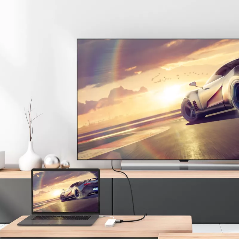 USB-C mitmikadapter j5create JCD373-N 60W toiteedastusega 4K