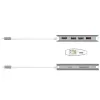j5create JCD383 USB-C™ 9-ühes multiliides, hõbe ja valge