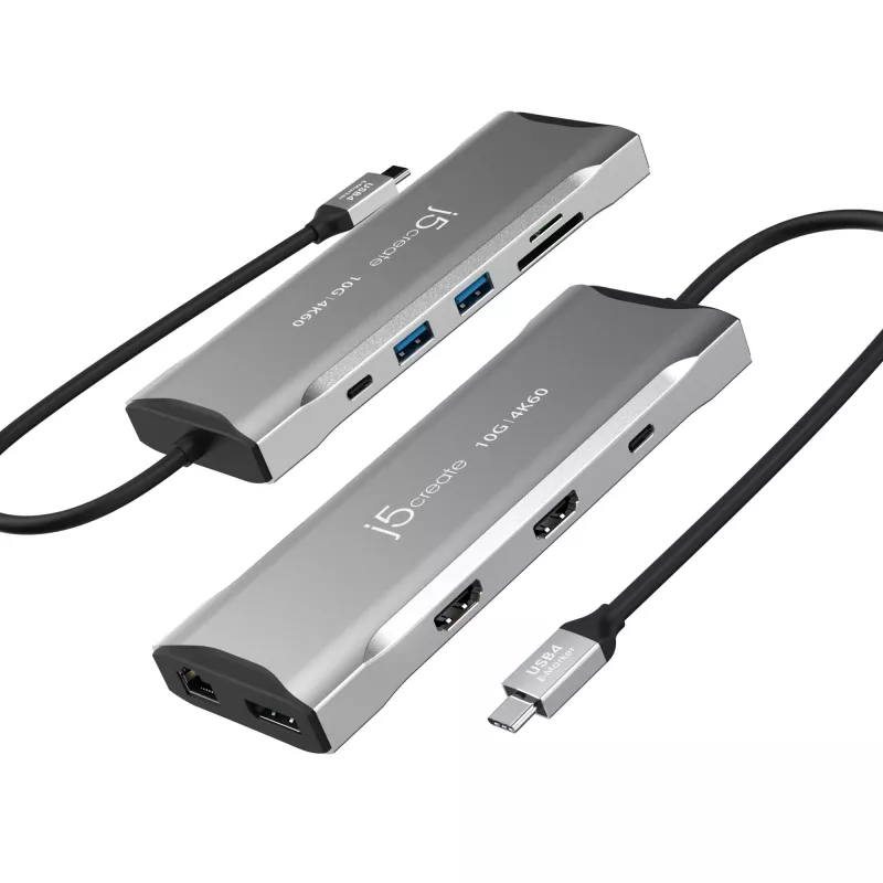 j5create JCD397-N 4K60 Elite USB-C Multi-Monitor Mini Dock Wired USB 3.2 Gen 1