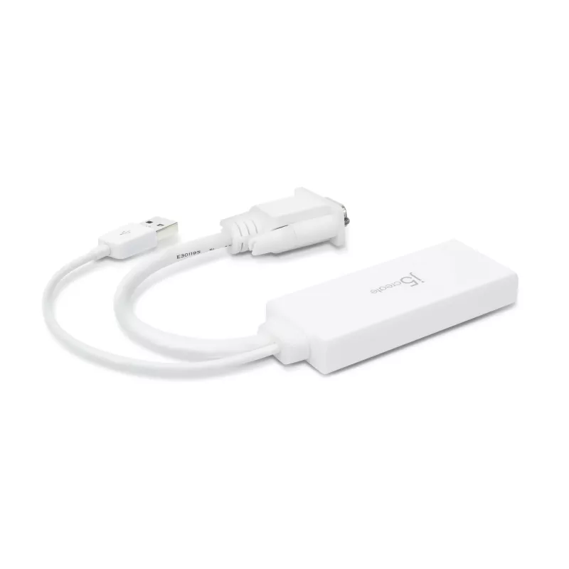 j5create JDA214 VGA-HDMI video-helimuundur Valge 0,176 m