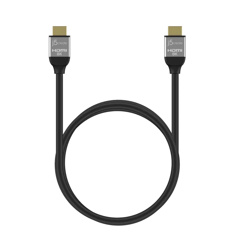 j5create JDC53 ülikõrge kiiruse 8K UHD HDMI™ kaabel, must ja hall, 2 m