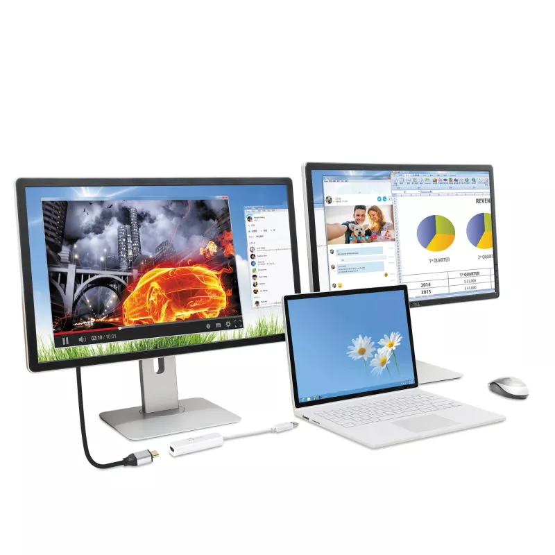 j5create JUA254 USB 3.0 HDMI mitme monitori adapter, 3.2 Gen 1 (3.1 Gen 1), USB Type-A, HDMI väljund, 2048 x 1152 pikslit