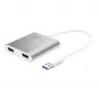 j5create JUA365 USB™ 3.0 kahe HDMI-ga mitme monitori adapter, hõbedane