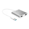 j5create JUA365 USB™ 3.0 kahe HDMI-ga mitme monitori adapter, hõbedane