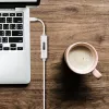 j5create JUCP14 USB-C™ 2.0 – USB-C™ kaabel OLED-dünaamilise võimsusmõõturiga, valge, 1,2 m