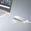 j5create JUD380 USB™ 3.0 Mini dokk, sisaldab 1x HDMI-porti ja 3x USB-porti, hõbedane