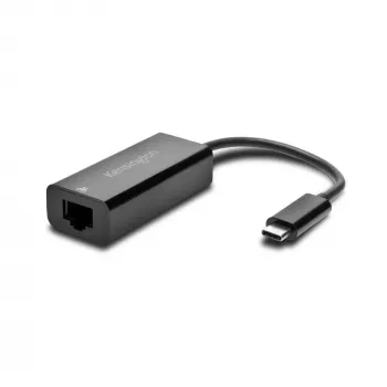 Kensington CA1100E USB-C Etherneti adapter, juhtmega, USB USB-C, Ethernet, 1000 Mbit/s, must