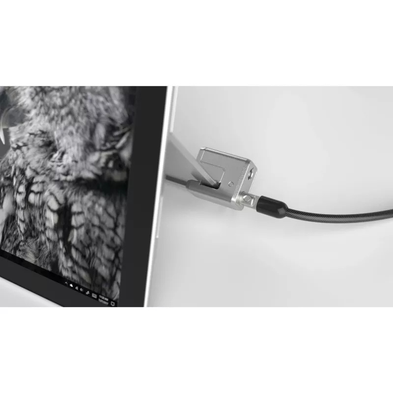Kensington võtmega kaablilukk Surface Pro ja Surface Go jaoks, 1,8 m, Kensington, võti, süsinikteras, must, hõbedane