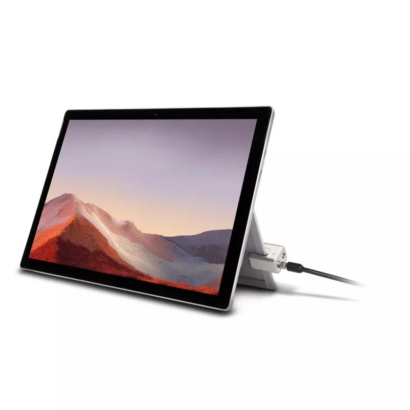 Kensington võtmega kaablilukk Surface Pro ja Surface Go jaoks, 1,8 m, Kensington, võti, süsinikteras, must, hõbedane