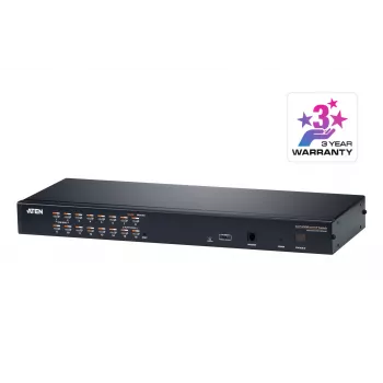 ATEN 16-Port CAT5e/6 KVM over IP lüliti, 1920 x 1200 pikslit, Ethernet LAN, WUXGA, 8,9 W, Must