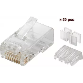 Microconnect KON503-50 juhtmepistik RJ45 läbipaistev